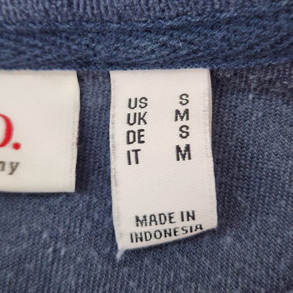 Denim & Company Velour Top Pullover Womens Small Long Sleeve Pockets Blue - Picture 13 of 16